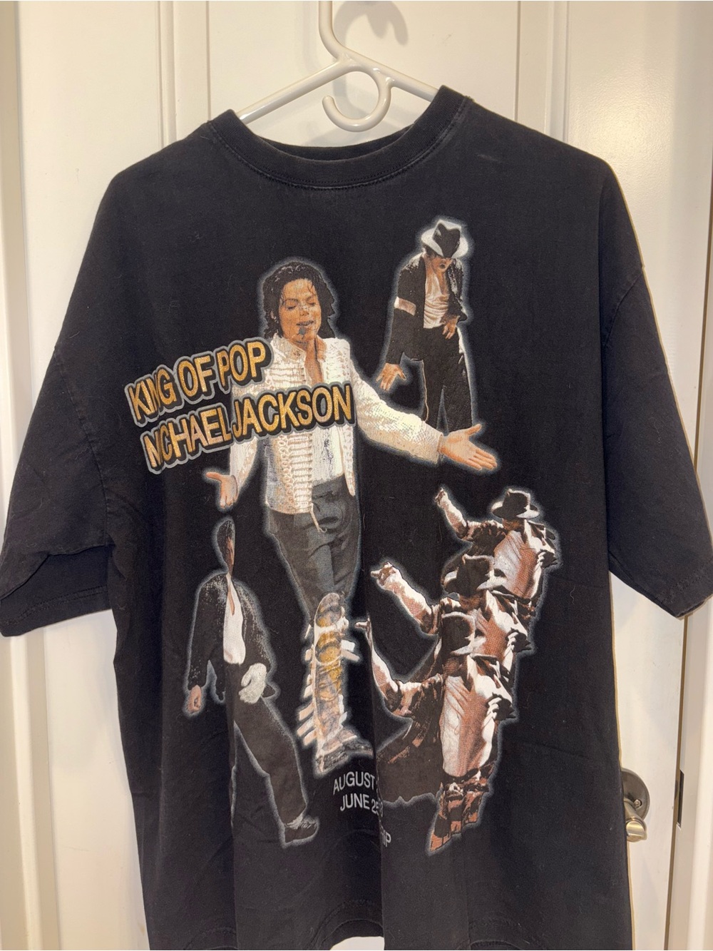 Vintage Michael Jackson 'King of Pop' Black Graphic Tee